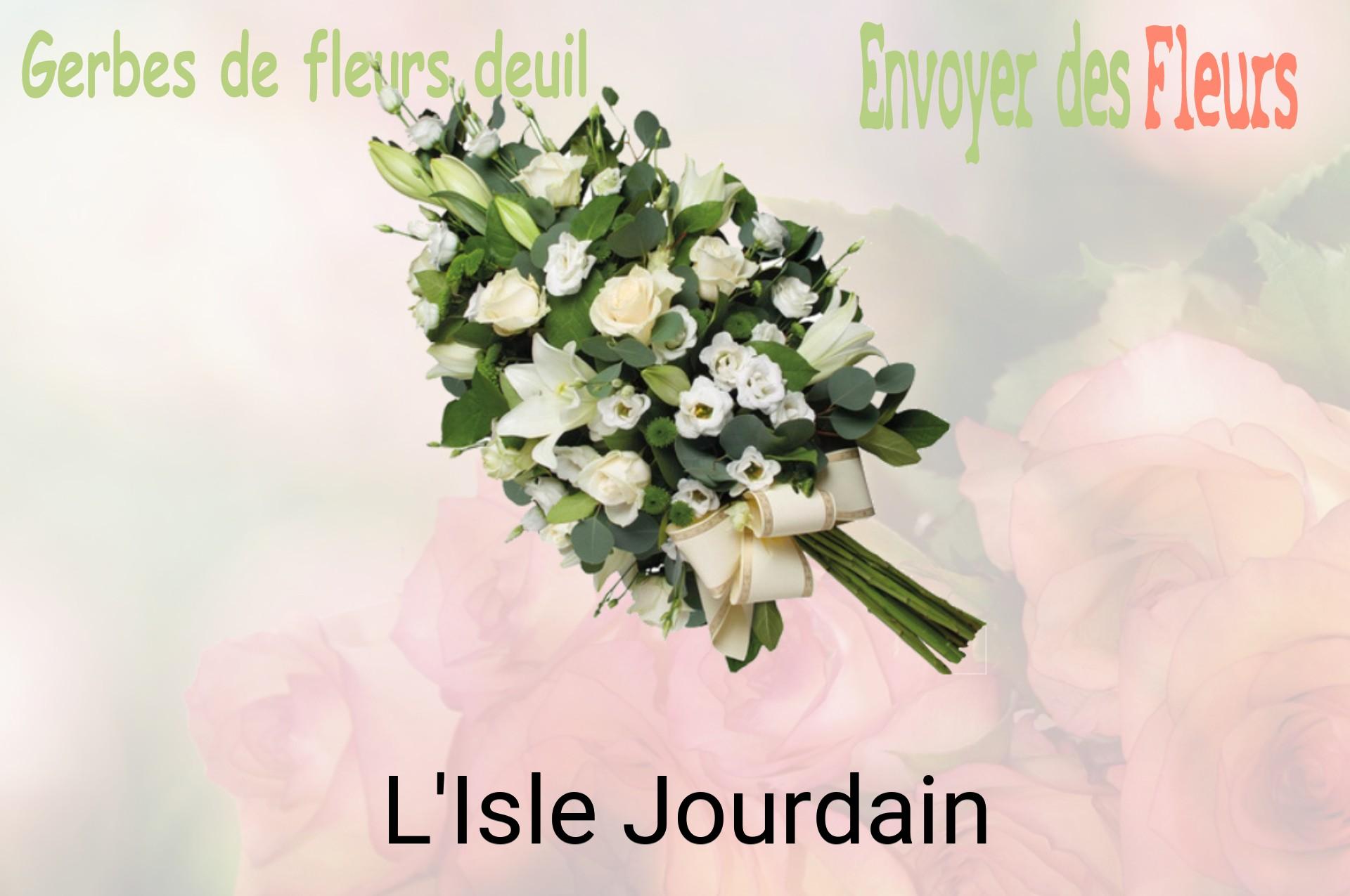 Gerbe de fleurs de deuil livrée à L'Isle-Jourdain
